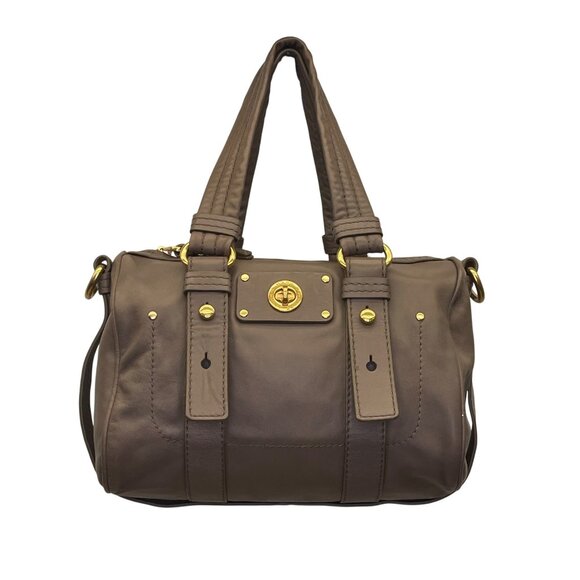 Marc Jacobs Womens Grey Leather Gold-Tone Hardware Detachable Strap Tote Bag - Picture 1 of 14